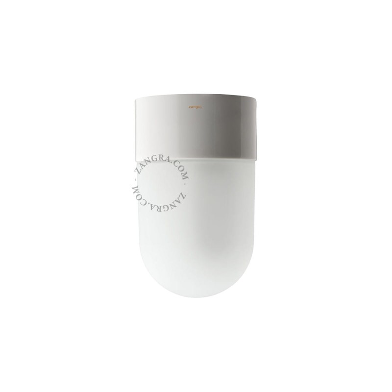 Lampa łazienkowa porcelanowa 007 biała (frozen) - Zangra