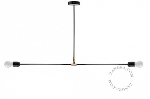 Lampa sufitowa PIVOTE porcelanowa czarna - Zangra