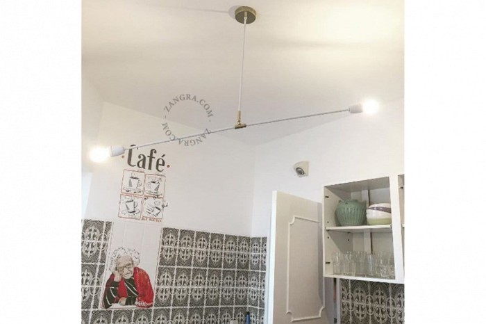 Lampa sufitowa PIVOTE porcelanowa biała - Zangra