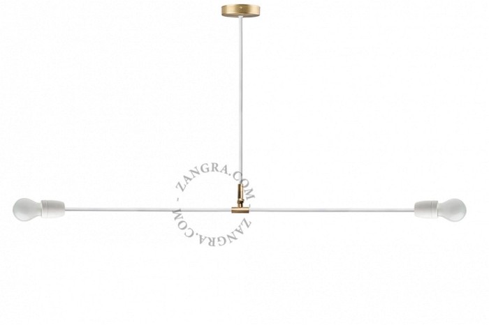 Lampa sufitowa PIVOTE porcelanowa biała - Zangra