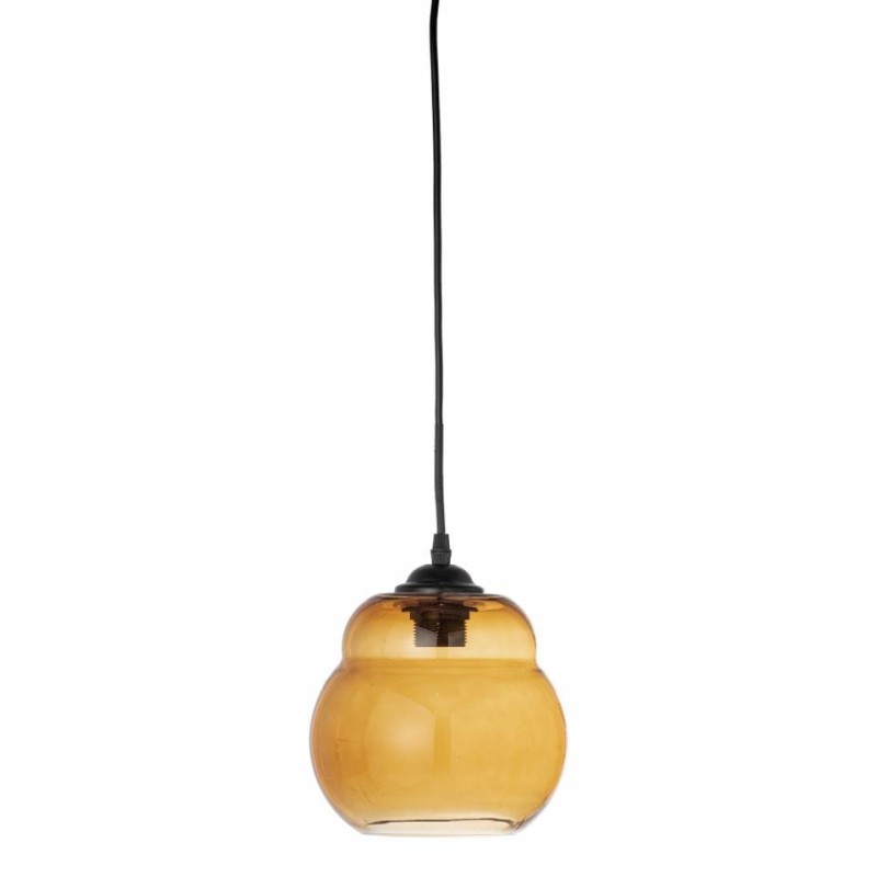 Lampa wisząca BAHA, brązowa/szklana- Bloomingville