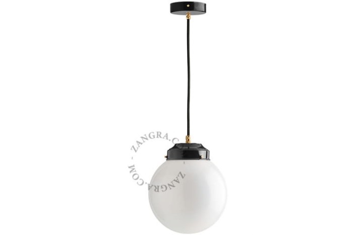 Lampa sufitowa z czarnego mosiądzu 128.L.008 -Zangra