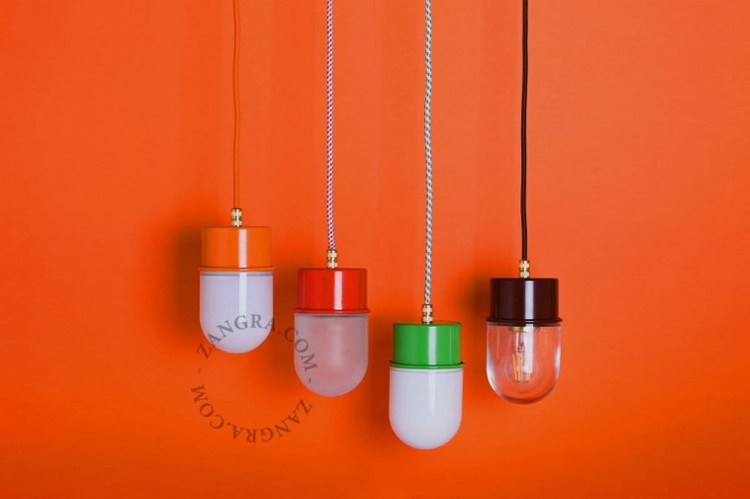 Lampa wisząca LACQ 002 brązowa - Zangra