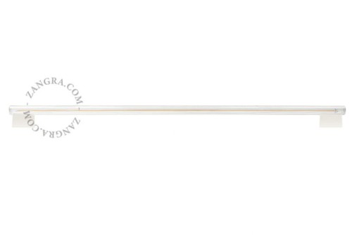 Lampa STICK biała, szkło + żarówka LED 100 cm - Zangra