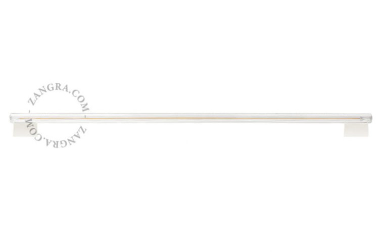Lampa STICK biała, szkło + żarówka LED 100 cm - Zangra