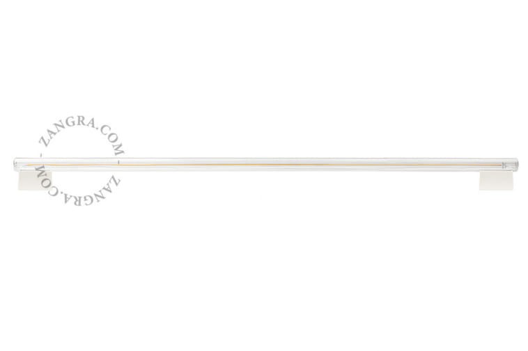 Lampa STICK biała, szkło + żarówka LED 100 cm - Zangra