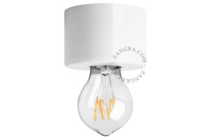 Lampa sufitowa PLA W, biała - Zangra