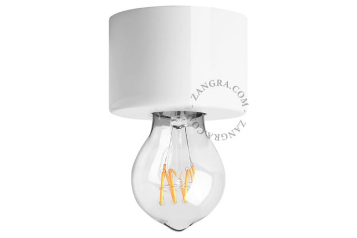 Lampa sufitowa PLA W, biała - Zangra