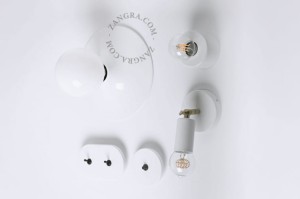 Lampa sufitowa PLA W, biała - Zangra