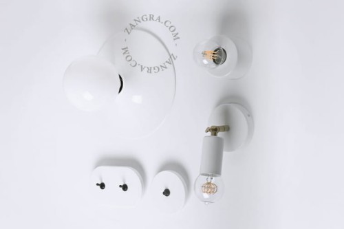Lampa sufitowa PLA W, biała - Zangra
