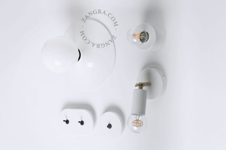 Lampa sufitowa PLA W, biała - Zangra