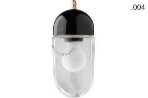 Lampa wisząca porcelana ze szklanym kloszem  004 czarna - Zangra