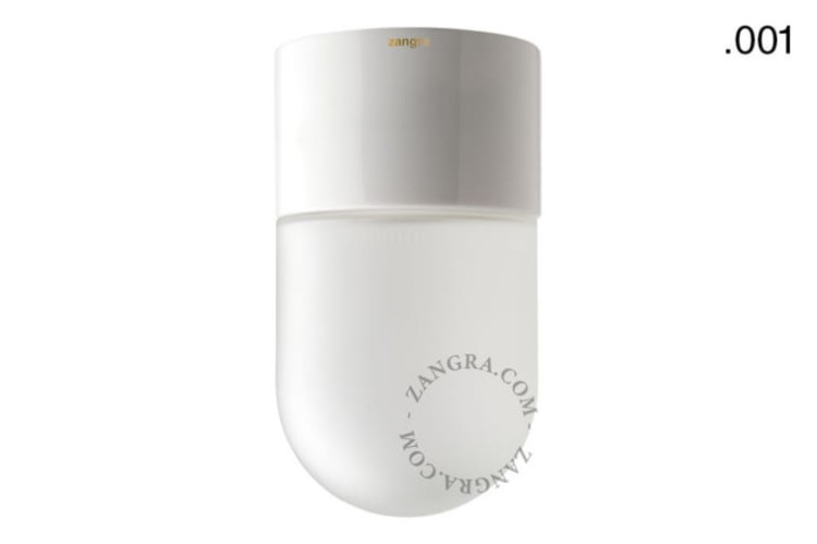 Wodoodporna lampa porcelanowa biała 001 matowe szkło - Zangra