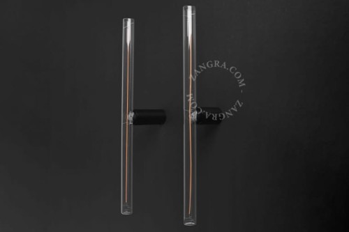 Lampa STICK czarna okrągła podstawa + żarówka LED 50cm - Zangra
