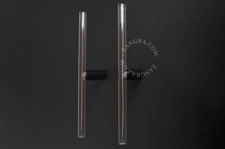 Lampa STICK czarna okrągła podstawa + żarówka LED 50cm - Zangra