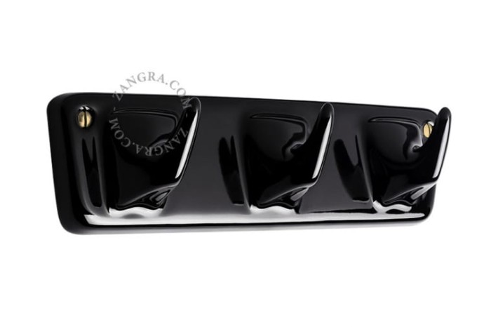 Haczyk porcelanowy KERU  w/3, czarny - Zangra