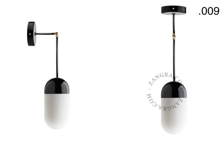 Lampa porcelana ze szklanym kloszem 036 - Zangra