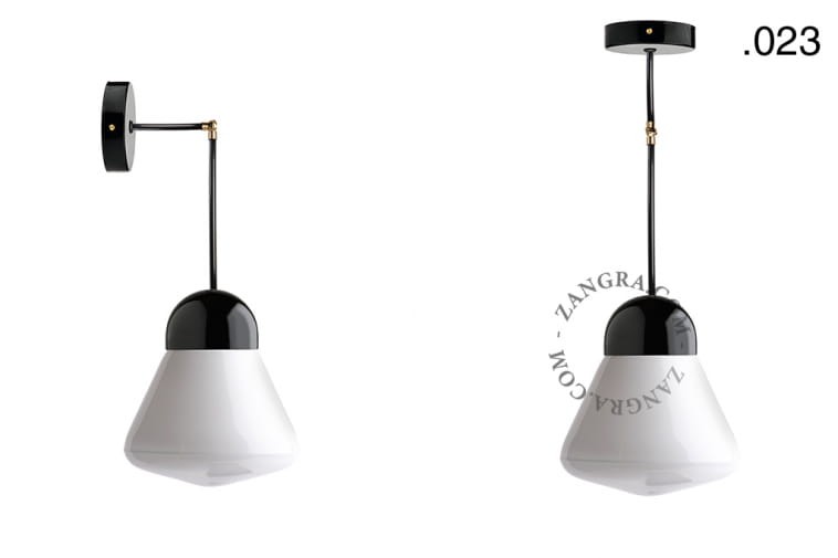 Lampa porcelana ze szklanym kloszem 036 - Zangra