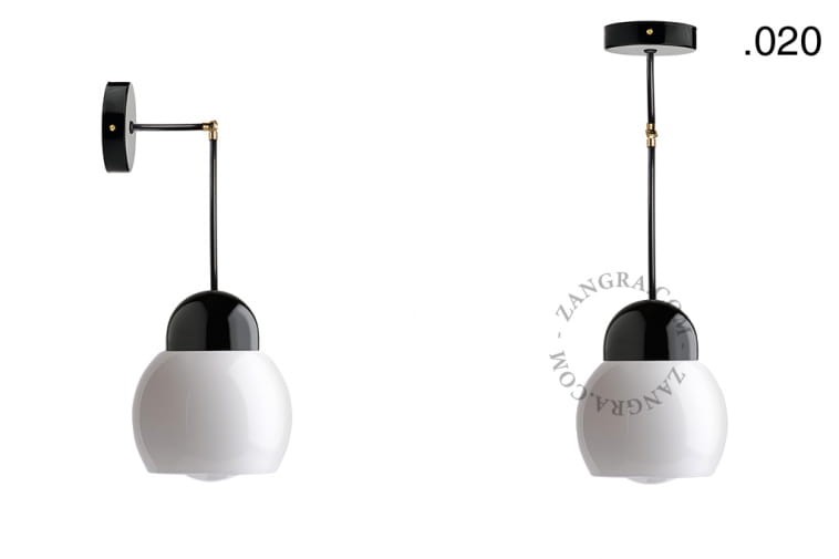 Lampa porcelana ze szklanym kloszem 036 - Zangra