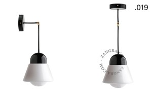 Lampa porcelana ze szklanym kloszem 036 - Zangra