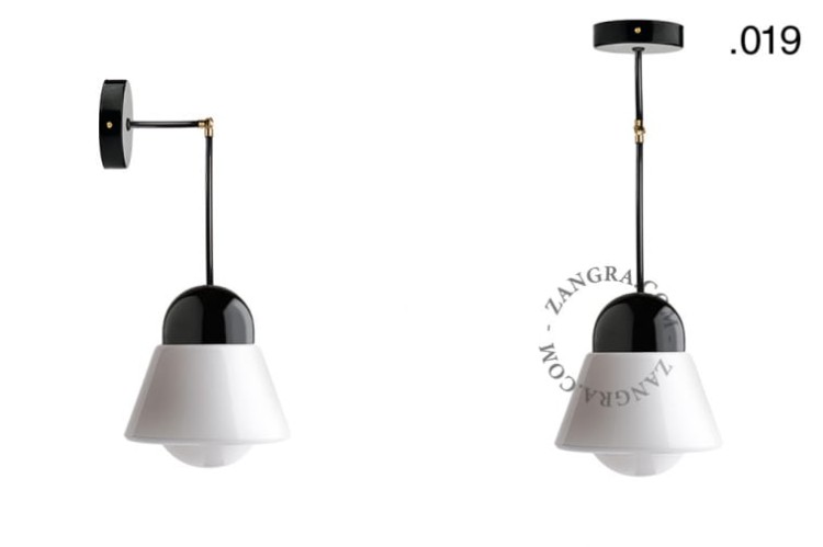 Lampa porcelana ze szklanym kloszem 036 - Zangra