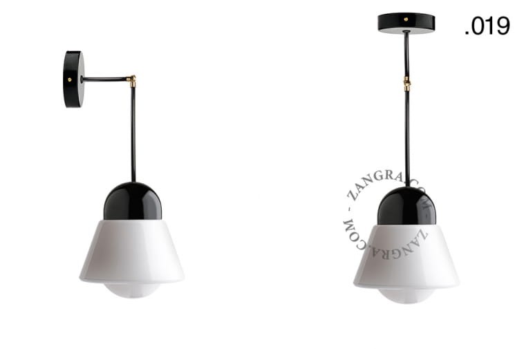 Lampa porcelana ze szklanym kloszem 036 - Zangra