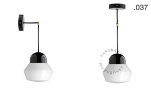 Lampa porcelana ze szklanym kloszem 036 - Zangra