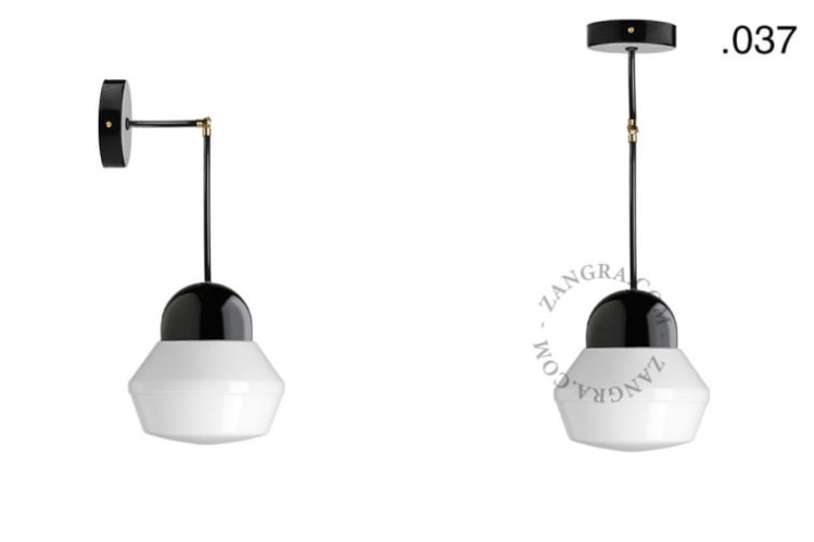 Lampa porcelana ze szklanym kloszem 036 - Zangra