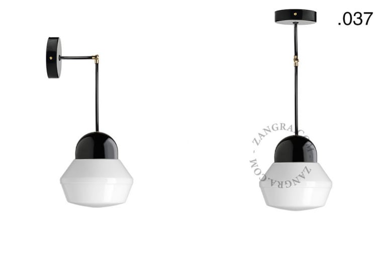 Lampa porcelana ze szklanym kloszem 036 - Zangra