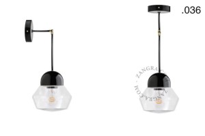 Lampa porcelana ze szklanym kloszem 036 - Zangra