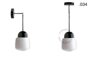 Lampa porcelana ze szklanym kloszem 036 - Zangra