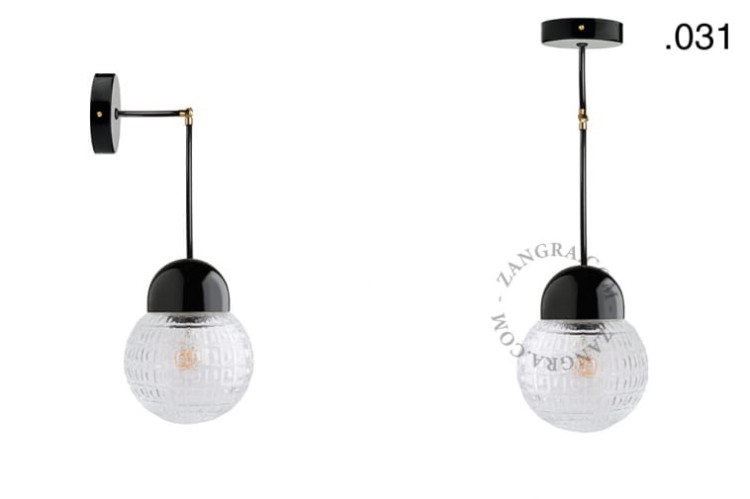 Lampa porcelana ze szklanym kloszem 036 - Zangra