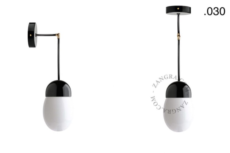 Lampa porcelana ze szklanym kloszem 036 - Zangra