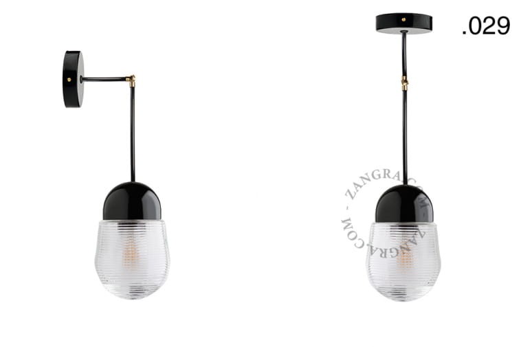 Lampa porcelana ze szklanym kloszem 036 - Zangra