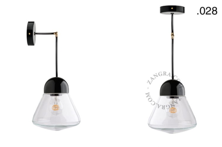 Lampa porcelana ze szklanym kloszem 036 - Zangra