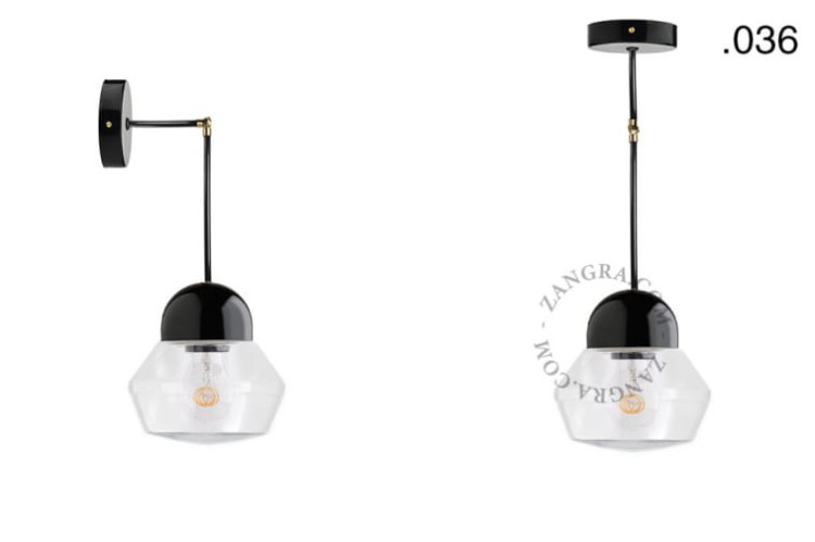 Lampa porcelana ze szklanym kloszem 036 - Zangra