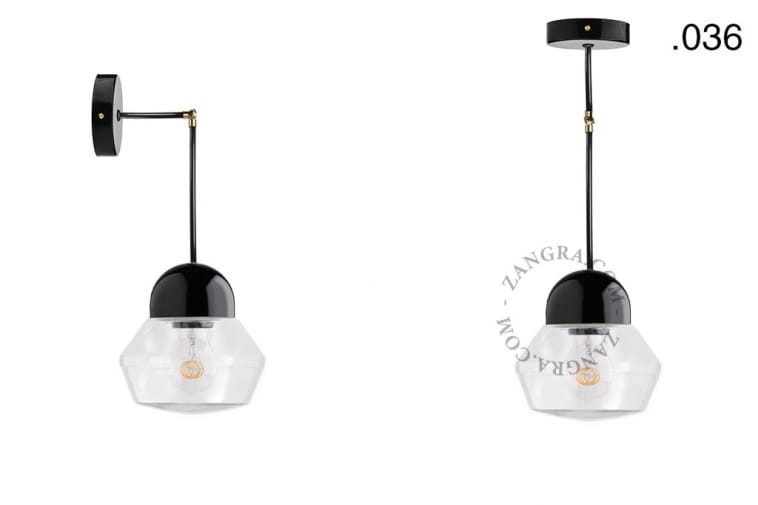 Lampa porcelana ze szklanym kloszem 036 - Zangra