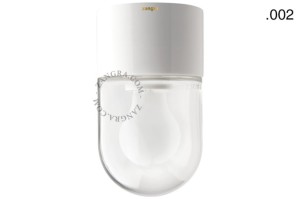 Wodoodporna lampa porcelanowa klosz 002 przezroczyste szkło - Zangra