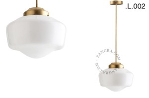 Lampa sufitowa z mosiądzu i szkła 128 - Zangra - Klosz do wyboru