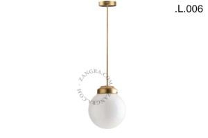 Lampa sufitowa z mosiądzu i szkła 128 - Zangra - Klosz do wyboru