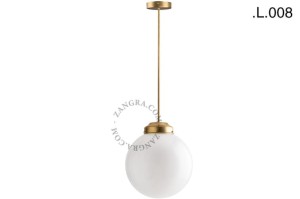 Lampa sufitowa z mosiądzu i szkła 128 - Zangra - Klosz do wyboru
