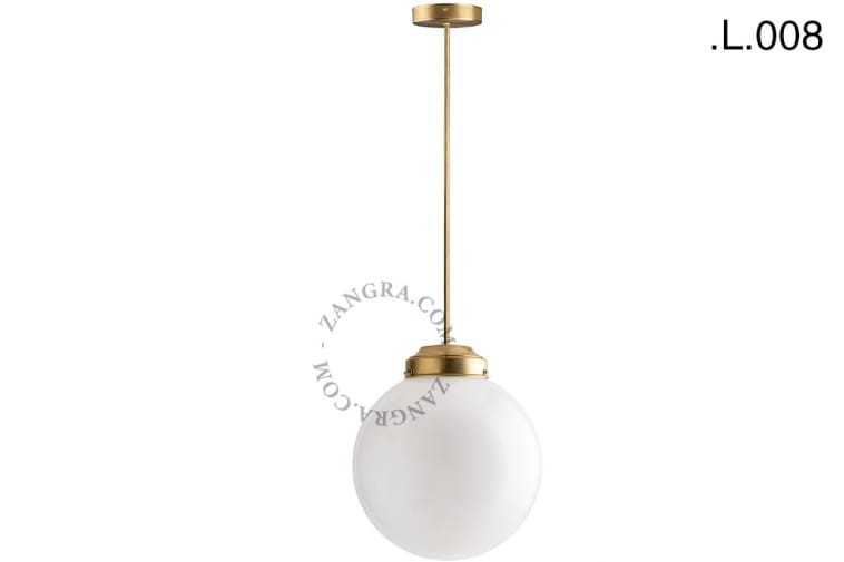 Lampa sufitowa z mosiądzu i szkła 128 - Zangra - Klosz do wyboru