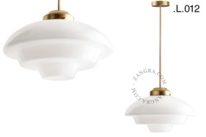 Lampa sufitowa z mosiądzu i szkła 128 - Zangra - Klosz do wyboru