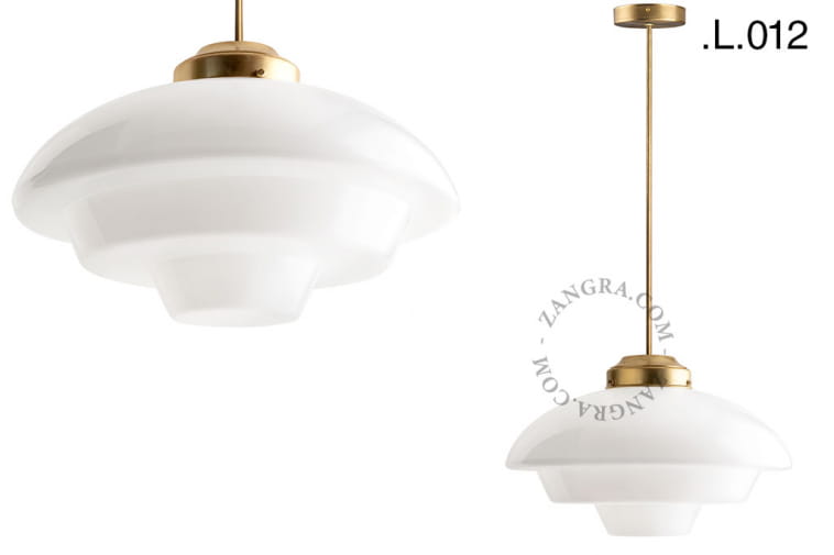 Lampa sufitowa z mosiądzu i szkła 128 - Zangra - Klosz do wyboru