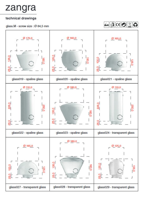 Lampa porcelanowa 036 - Zangra - Klosz do wyboru