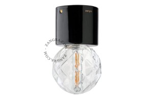 Lampa porcelanowa czarna 014 - Zangra
