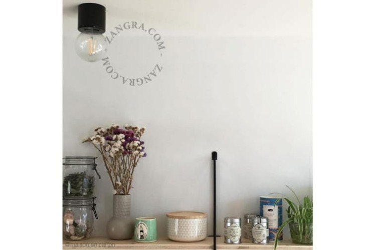 Lampa porcelanowa czarna 014 - Zangra