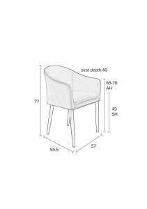 Fotel CATELYN czarny White Label Living