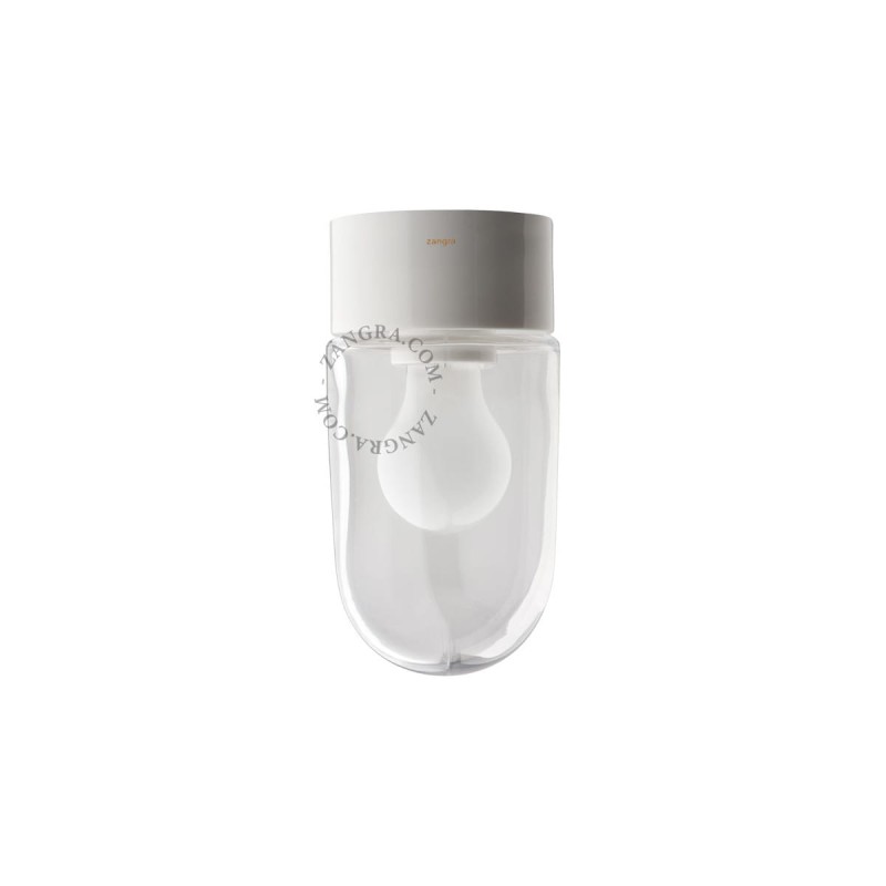 Lampa łazienkowa porcelanowa 004 biała - Zangra