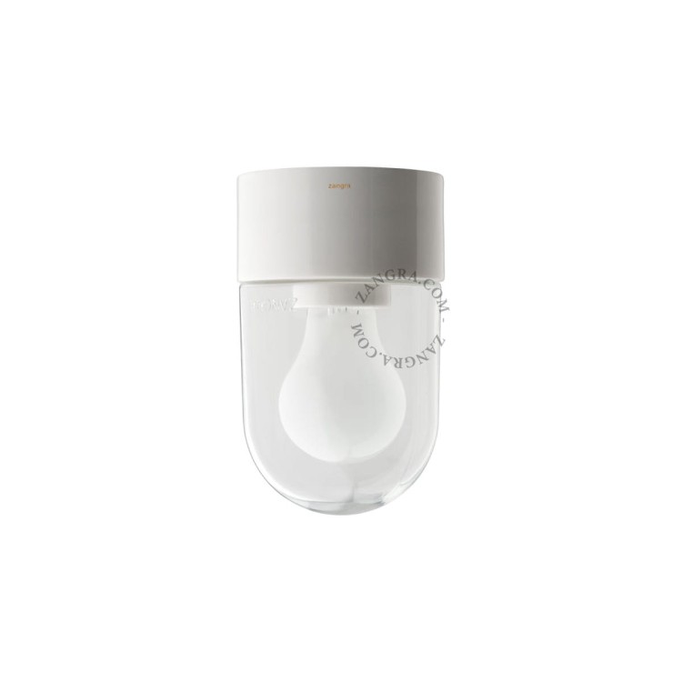 Lampa łazienkowa porcelanowa 008 biała - Zangra